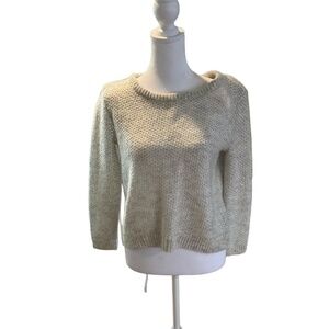 Alice + Olivia Ivory sparkling wool blend sweater size XS